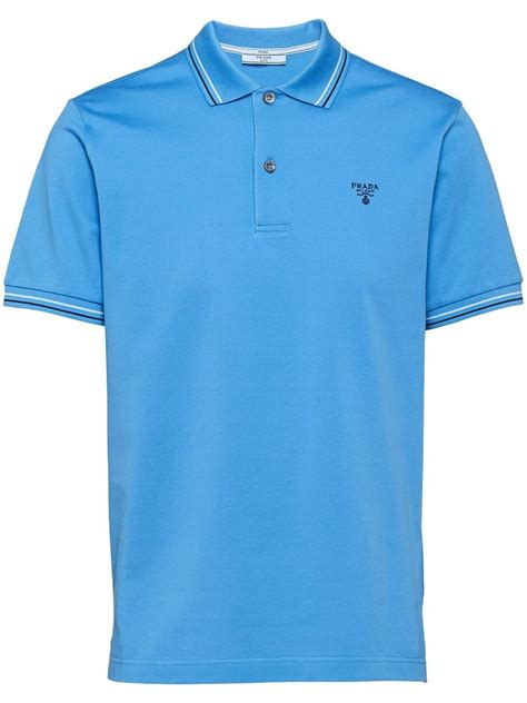 blue prada polo shirt|Prada polo shirt price.